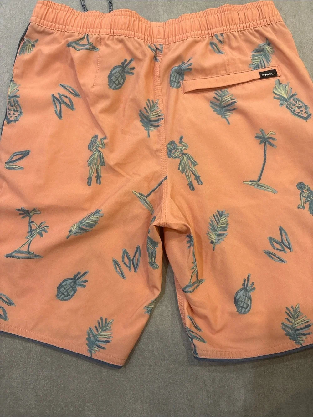 O'Neill Peach Tropical Print Swim Shorts